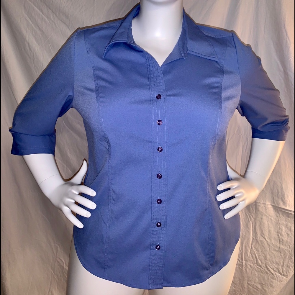 Lane Bryant light blue button down blouse 18/20